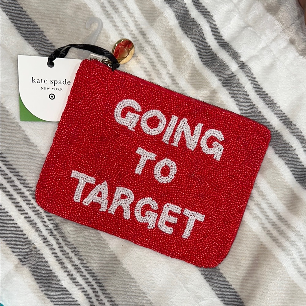Kate Spade Red Beaded Pouch